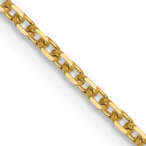 14K 1.5mm D/C Cable Chain